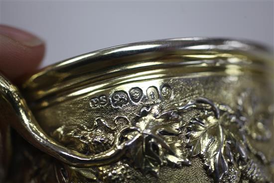 PAUL STORR. A good William IV silver gilt christening mug, 6.5 oz.